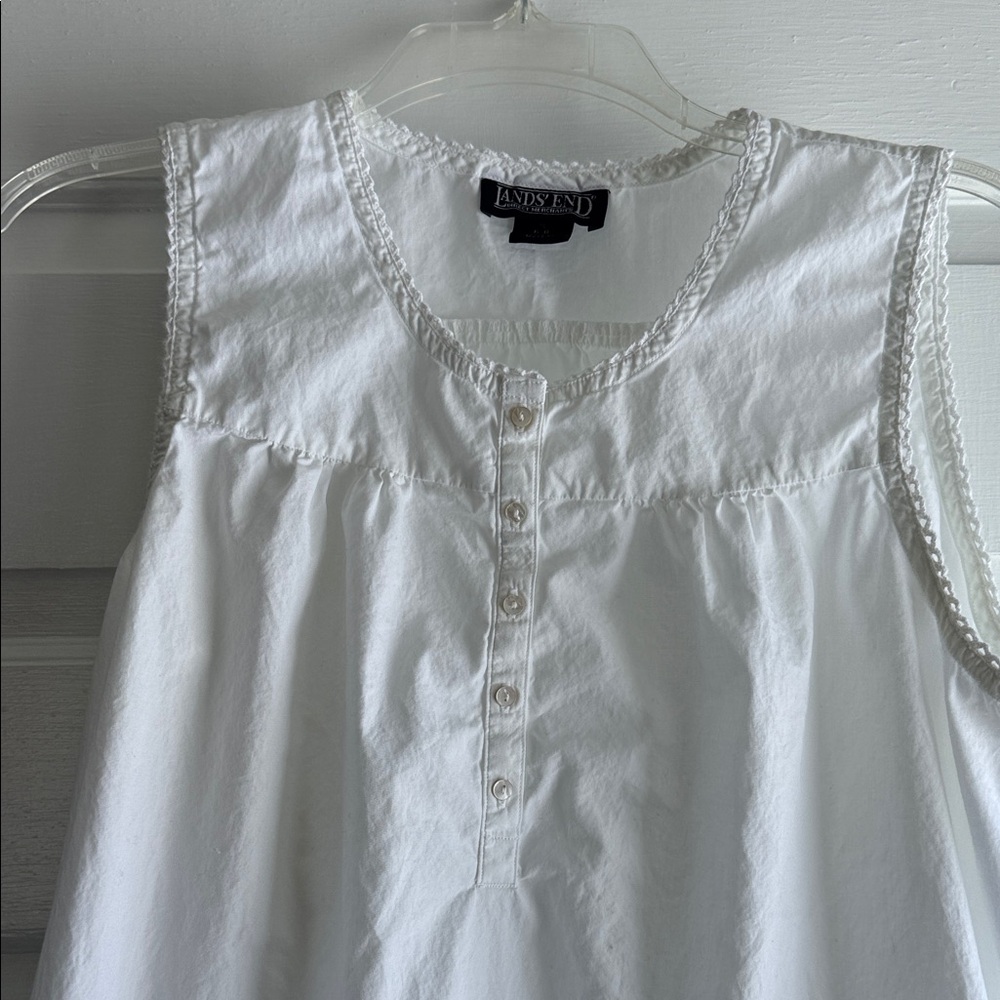 Lands' End Elegant White Sleeveless gown - Picture 2 of 4